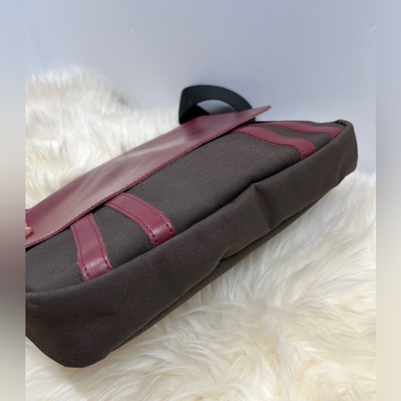 Jack Gomme Paris France Leather and Canvas Flap Front Messenger/ Shoulder Bag - Picture 5 of 14